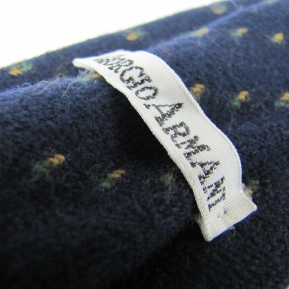 Vintage GIORGIO ARMANI Lambs Wool Tie 3" Slim Gray - Picture 6 of 6